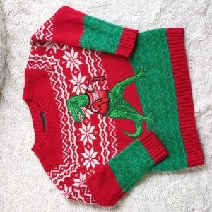 Blizzard Bay DINOSAUR Sweater Sz 5 🦕 Holiday Winter ☃️🎄